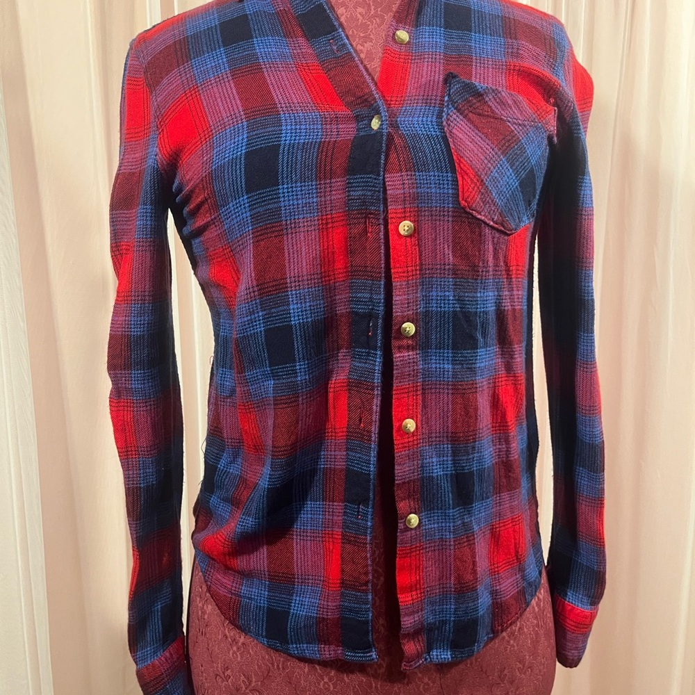 Aeropostale Red and Blue Plaid Shirt